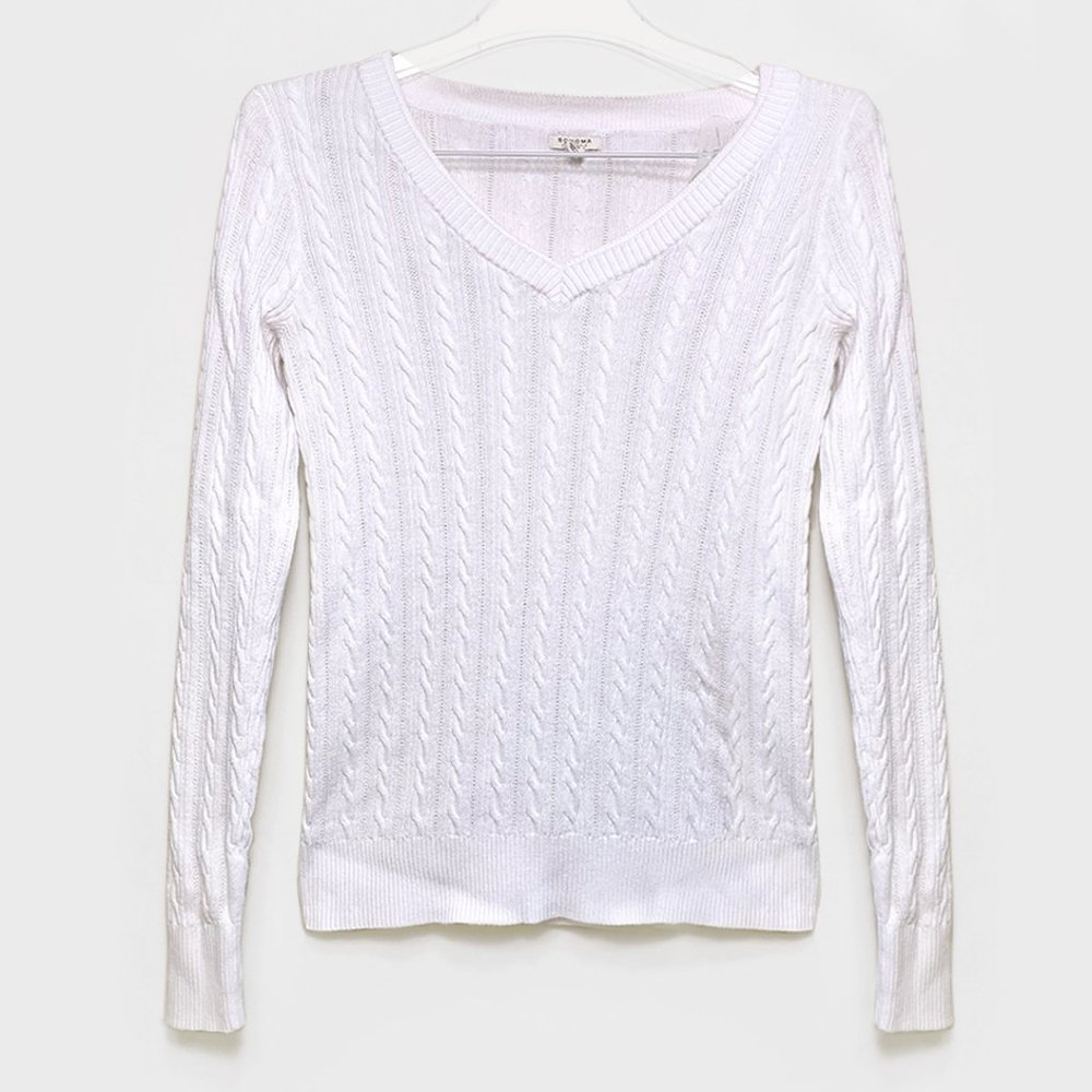 V-Neck Ribbed Sweatshirt by Sonoma Lifestyle